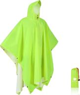 anyoo waterproof rain poncho: lightweight, reusable hooded coat for outdoor hiking & activities логотип