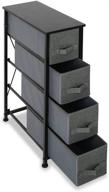 🗄️ versatile 4 drawer fabric dresser storage tower for bedroom, closet & more - black логотип