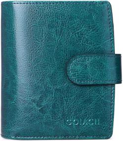 img 4 attached to Stylish RFID Leather Wallets for Women: Small Bifold Design with Zipper Pocket and Card Case