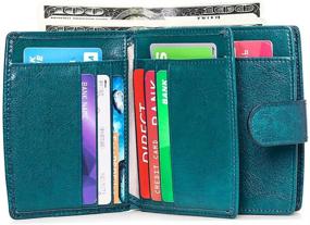 img 2 attached to Stylish RFID Leather Wallets for Women: Small Bifold Design with Zipper Pocket and Card Case