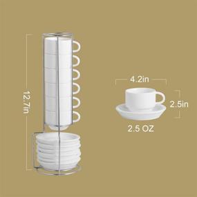 img 3 attached to ☕ Sweejar Porcelain Espresso Stackable Demitasse: Elegant and Functional Espresso Cups