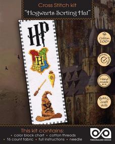 img 4 attached to Cross Stitch Kit Bookmark Sorting Hat