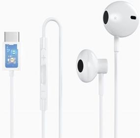 img 4 attached to 🎧 Tamshun USB C Wired Earbuds Headphones with Microphone, Volume Control, In-Ear Gaming Bass HiFi Stereo Monitor DSP Earphones, Multi-Sound Effects, Compatible with Google Pixel, Samsung Type C Devices