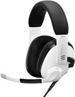 🎧 epos h3 closed acoustic gaming headset - noise-cancelling mic - plug & play audio - over-ear, adjustable, ergonomic - pc, mac, ps4, ps5, switch, xbox - white logo