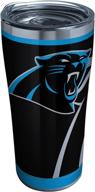 tervis 20oz triple walled stainless steel insulated tumbler cup with carolina panthers nfl logo - keeps drinks hot & cold, rush logo