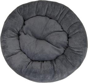 img 2 attached to 🐾 USA Made Reversible Grey Snuggle Bed for Dogs & Cats - Ultra Plush Comfort, Machine Washable, Multiple Sizes, Durable Soft Fabrics