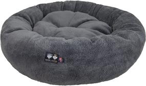 img 3 attached to 🐾 USA Made Reversible Grey Snuggle Bed for Dogs & Cats - Ultra Plush Comfort, Machine Washable, Multiple Sizes, Durable Soft Fabrics