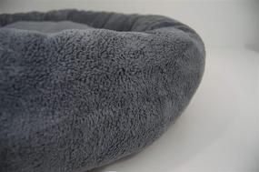 img 1 attached to 🐾 USA Made Reversible Grey Snuggle Bed for Dogs & Cats - Ultra Plush Comfort, Machine Washable, Multiple Sizes, Durable Soft Fabrics