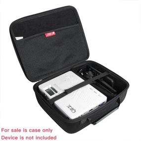img 3 attached to 📽️ Protect and Carry Your QKK Mini Projector with Hermitshell Hard Travel Case - Ideal for 4500Lumens & [2020 Upgrade 4200Lux] Potable LCD Projectors (Includes Case, Power Cable, and Tripod)
