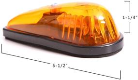 img 1 attached to 🚛 CZC AUTO 5-Pack 5.5" Amber Teardrop Cab Clearance Marker Roof Running ID Lights with ON/OFF Switch - Front & Rear Top-Mounted for Trailer, Truck, RV, Pickup, Semi, Van, Boat, Camper, Bus, Sedan