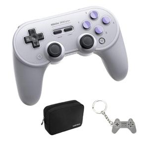 img 4 attached to SN30Pro+ Wireless Controller for Nintendo Switch - Carrying Bag, Bluetooth Gamepads, Remote Joypad Joystick with Dual Vibration, Gyro Axis, Adjustable Turbo - Compatible for Steam, MacOS, PC & Raspberry Pi