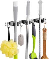 🧹 stainless steel mounted broom holder organizer for superior organization логотип