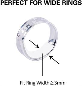 img 1 attached to 🔒 Evenwils Invisible Ring Size Adjuster 3 Sheets - Tightening Loose Rings, Jewelry Guard, Spacer, Sizer, Fitter for Wide Rings - Multi-Size Ring Resizer, 54 Pcs + 3 DIY Zone