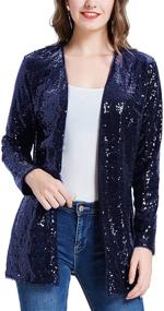 img 3 attached to KANCY KOLE Womens Sleeve Sparkly Women's Clothing and Coats, Jackets & Vests