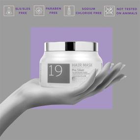 img 1 attached to 💜 Pro Silver Hair Mask for All Blonde Shades - Paraben-Free and SLS-Free - 18.6 fl oz by Biotop Professional