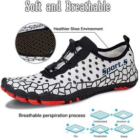 img 2 attached to 👣 Versatile Water Shoes: Quick-Dry Barefoot Swim Diving Shoes for Sports, Beach, Surfing & Climbing – Men's & Women's Aqua Socks