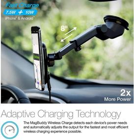 img 2 attached to 🔌 Hands-Free Wireless Charging: Naztech MagBuddy Car Dash Mount for iPhone 12/SE/11/Pro Max, Galaxy S20/S10/S9 & More [Black]