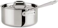 🍳 all-clad 4203 stainless steel tri-ply bonded sauce pan with lid - dishwasher safe cookware, 3-quart, silver logo