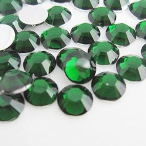 img 3 attached to Zbella 14 Facet Rhinestones Rhinestone Emerald