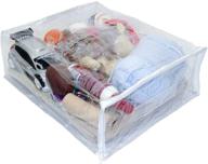 📦 oreh homewares heavy duty vinyl zippered closet square storage bags (clear) for sweaters, sheets, arts & crafts, toys and much more! (12" x 15" x 5") 3.9 gallon 4-pack: the ultimate organization solution логотип