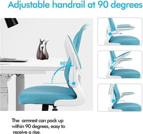 img 2 attached to 🪑 FelixKing Ergonomic Office Chair with Adjustable Height, Swivel Computer Mesh Chair - Blue