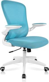 img 4 attached to 🪑 FelixKing Ergonomic Office Chair with Adjustable Height, Swivel Computer Mesh Chair - Blue