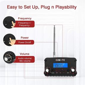 img 2 attached to 📡 Optimized for SEO: APROTII FM Transmitter for Church Parking Lot - FCC Certified 7W/1W MP3 Broadcast Radio Station with 1 Mile Long Range and Mic for Drive-in Movie, 76~108MHz FM Broadcast Transmitter