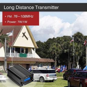 img 3 attached to 📡 Optimized for SEO: APROTII FM Transmitter for Church Parking Lot - FCC Certified 7W/1W MP3 Broadcast Radio Station with 1 Mile Long Range and Mic for Drive-in Movie, 76~108MHz FM Broadcast Transmitter