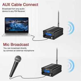 img 1 attached to 📡 Optimized for SEO: APROTII FM Transmitter for Church Parking Lot - FCC Certified 7W/1W MP3 Broadcast Radio Station with 1 Mile Long Range and Mic for Drive-in Movie, 76~108MHz FM Broadcast Transmitter