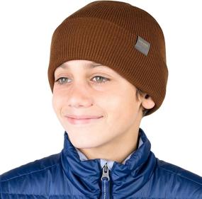 img 2 attached to Warm and Stylish Meriwool Kids' Beanie - Premium Merino Wool Ribbed Knit Winter Hat for Boys and Girls