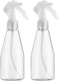 img 4 attached to 💦 Dedoot Clear Spray Bottle for Hair, 2 Pack - 7oz Refillable Plastic Trigger Sprayer for Cleaning Solutions, Hair Care, Essential Oils