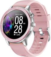 ⌚ advanced smart watch for android ios phones: fitness tracker, heart rate monitor, blood pressure, activity tracker, pedometer, blood oxygen, waterproof, bluetooth, tide, big face fitness tracker for women ladies logo