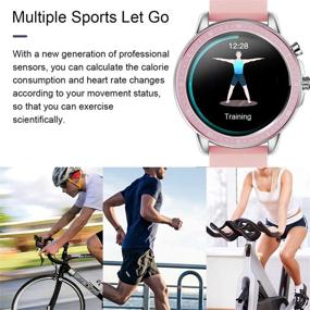 img 1 attached to ⌚ Advanced Smart Watch for Android iOS Phones: Fitness Tracker, Heart Rate Monitor, Blood Pressure, Activity Tracker, Pedometer, Blood Oxygen, Waterproof, Bluetooth, Tide, Big Face Fitness Tracker for Women Ladies