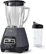 🔪 oster master series blender: texture select, blend-n-go cup & glass jar - grey (6 cups) логотип