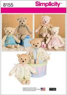 simplicity 8155: craft your own teddy bear with accessories and clothes sewing pattern logo