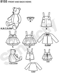 img 1 attached to Simplicity 8155: Craft Your Own Teddy Bear with Accessories and Clothes Sewing Pattern