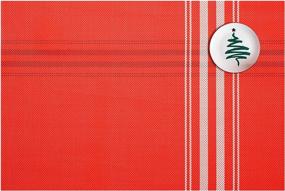 img 4 attached to 🎄 Pick a Festive Ride: AHHFSMEI Placemats - Insulation Resistant Christmas Delights!