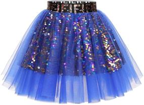 img 4 attached to Sparkle and Shine: MUADRESS Women's Adult Sequin Tutu Skirt - Perfect Party Attire!