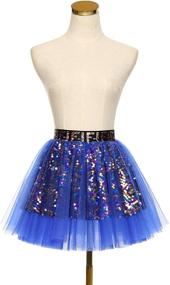 img 3 attached to Sparkle and Shine: MUADRESS Women's Adult Sequin Tutu Skirt - Perfect Party Attire!