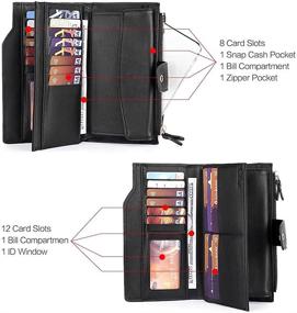 img 2 attached to 👜 CLUCI Leather Wallets & Handbags Organizer for Women in Wallets and Holders