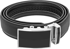 img 3 attached to Falari Leather Holeless Automatic Adjustable Belt: Stylish and Functional Men's Accessory