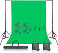 📷 discover the emart green screen backdrop kit: 7x10ft photography background support stand with 6x9 chromakey greenscreen for studio quality photo, video, and youtube streaming equipment logo