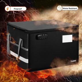 img 3 attached to 🗄️ Secure File Organizer Box: Lockable Fireproof Filing Cabinet for Letter/Legal Folder Storage - Portable, Collapsible & Convenient