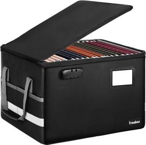img 4 attached to 🗄️ Secure File Organizer Box: Lockable Fireproof Filing Cabinet for Letter/Legal Folder Storage - Portable, Collapsible & Convenient