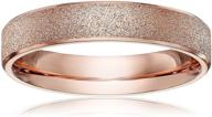 4mm titanium rose gold wedding band ring for women by love beauties logo