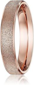 img 2 attached to 4mm Titanium Rose Gold Wedding Band Ring for Women by LOVE Beauties