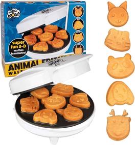 img 4 attached to Animal Mini Waffle Maker - Create 7 Adorable Shaped Pancakes: Cat, Dog, Reindeer & More! Non-Stick Electric Waffler - a Fun Gift