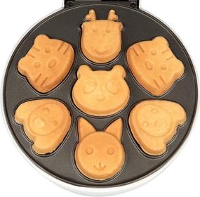 img 1 attached to Animal Mini Waffle Maker - Create 7 Adorable Shaped Pancakes: Cat, Dog, Reindeer & More! Non-Stick Electric Waffler - a Fun Gift