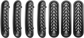 img 4 attached to 🚙 Enhance Your Jeep Wrangler: RYDONAIR Front Grill Mesh Inserts - Perfect Fit for JK JKU Rubicon Sahara 2007-2017 - ABS Clip-in Grille Guard in Sleek Matte Black - 7 Pack