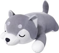 🐺 husky stuffed animal throw pillow - anime body pillow, kawaii plush stuff toy, big plushie husky pillow - ideal gifts for boys and girls - 30 inch logo